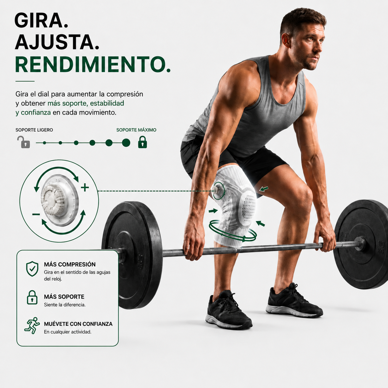 Rodillera Ajustable de Compresión