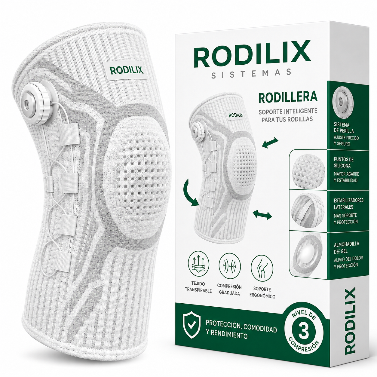 Rodillera Ajustable de Compresión